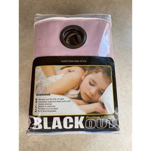 Premium Collection Black Out Curtains 52" x 84" 2 Grommet Panels Light Pink NEW